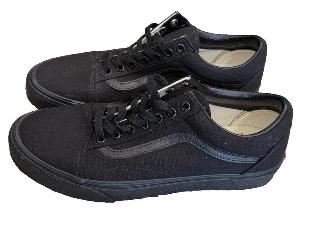 Vans Old Skool Black On Black Skate Shoes Unisex womens 11 Classic NWOB